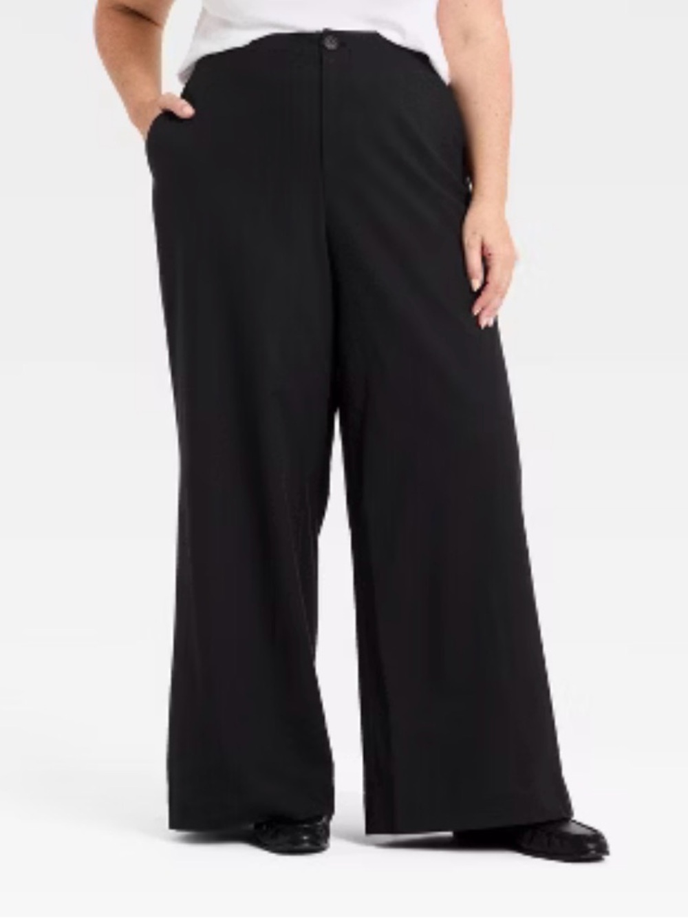 Black Wide-Leg Women's Pants - Plus Size NWT